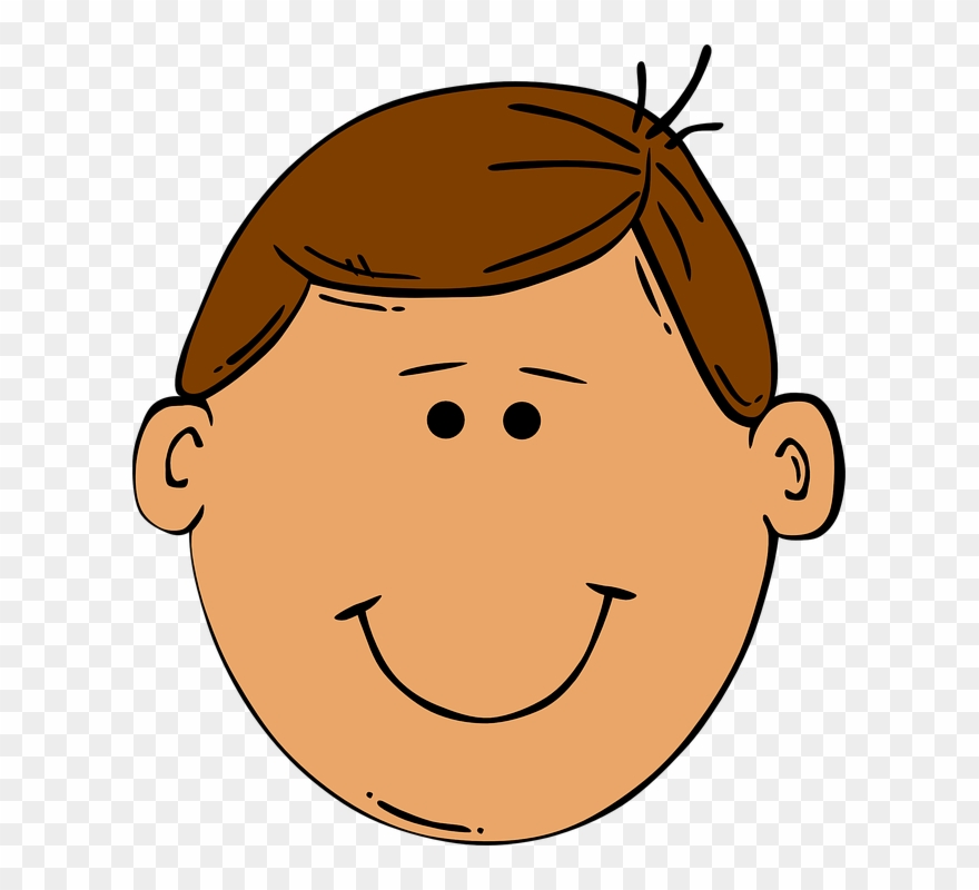 Smiling Head Cliparts 2, Buy Clip Art - Cartoon Boy Face Clip Art - Png Download