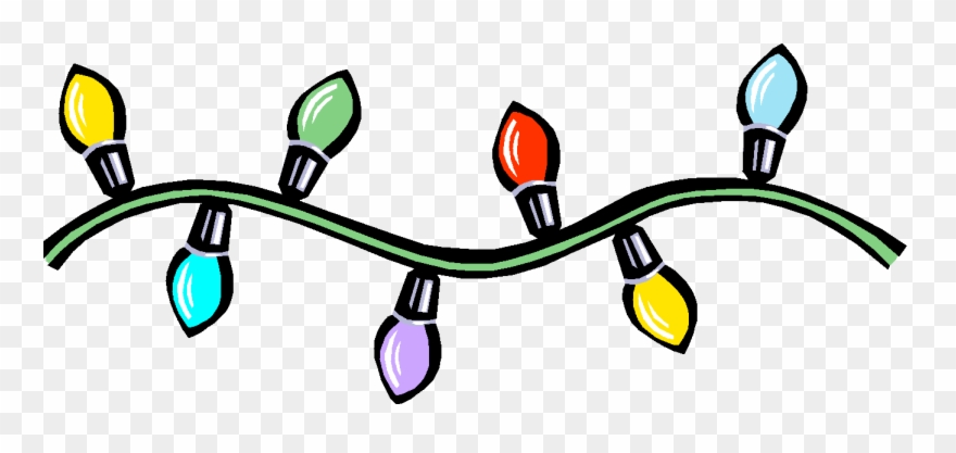 Christmas Lights Clipart Flashing - Christmas Lights Cartoon Clipart - Png Download