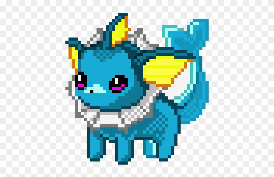 Keyboard Clipart Pixel Art - Vaporeon Pixel Art Png Transparent Png