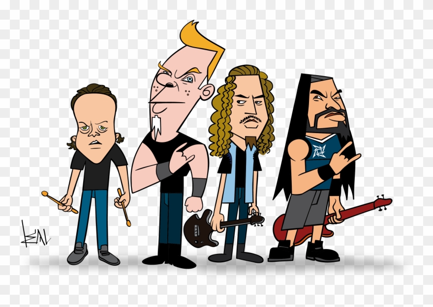 Atatürk Bandana Metallica Personajes En Caricatura - Metallica Cartoon Clipart