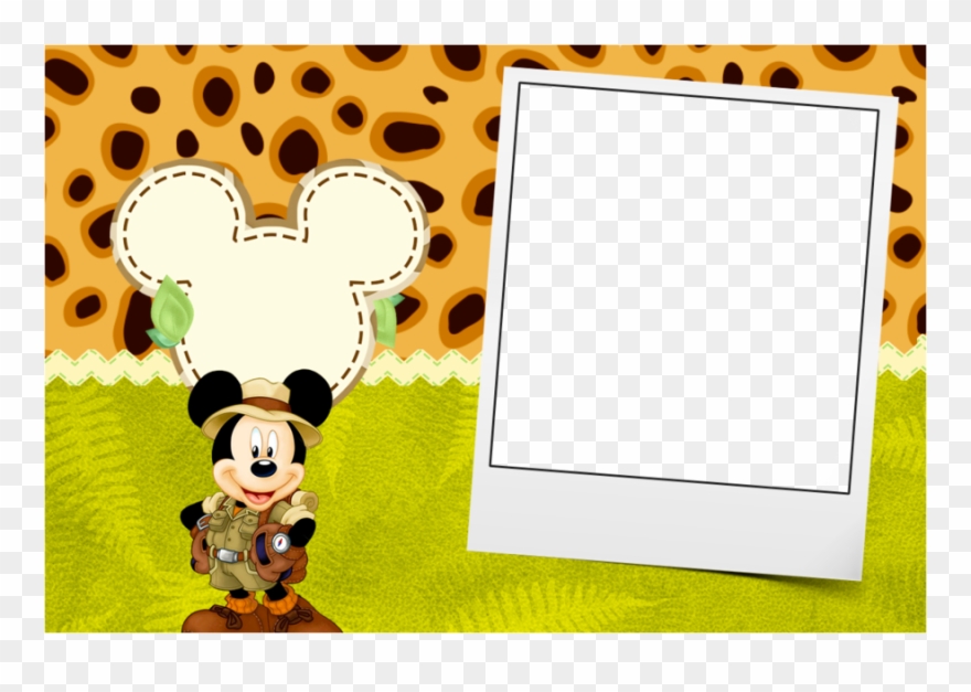 Download Moldura Safari Png Clipart Convite Picture - Mickey Safari Transparent Png