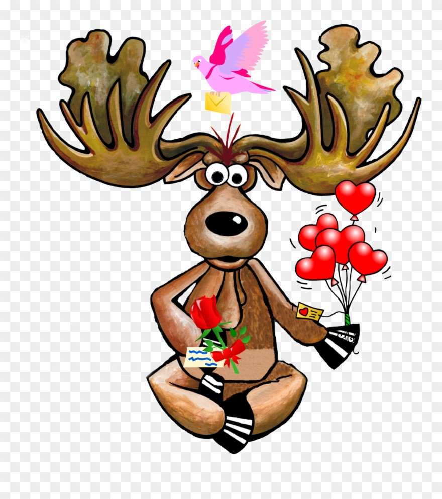 Christmas Moose Shower Curtain Clipart