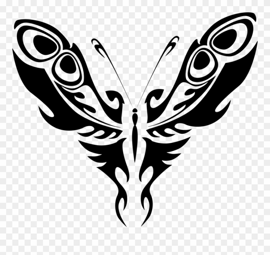 Drawing Computer Icons Color Silhouette Abstract Art - Blue Butterfly Clipart