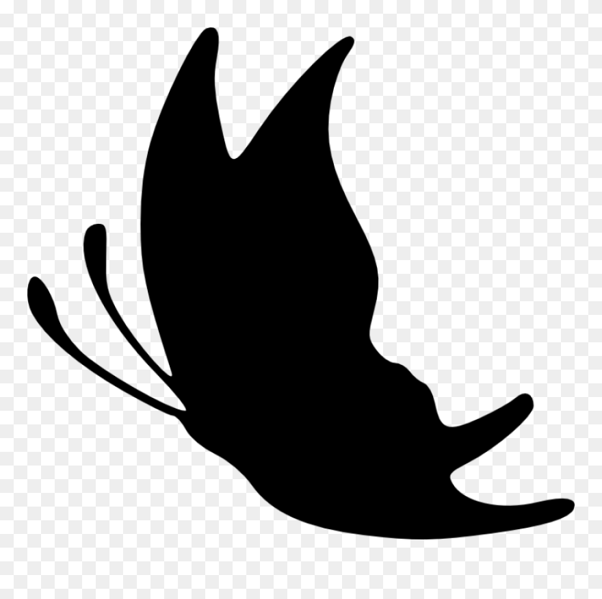 Butterfly Silhouette - Butterfly Logo Png File Clipart