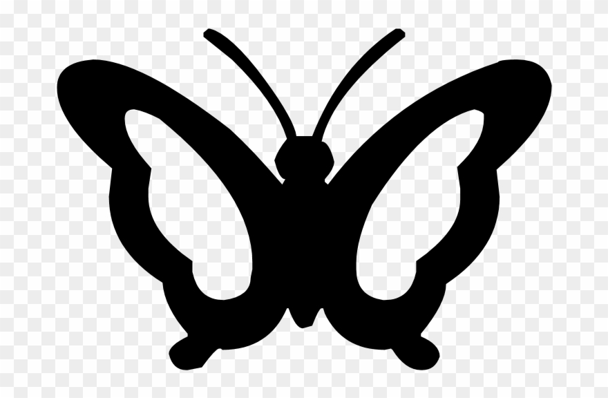Butterfly Silhouette Clip Art Free Butterfly Silhouette - Butterfly Silhouette Png Transparent Png