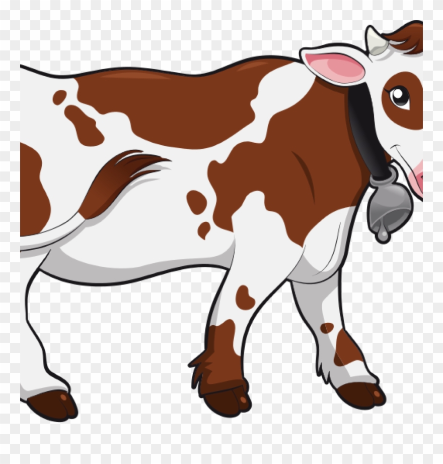 Free Cow Clipart Cattle Clipart Dinosaur Clipart - Custom Brown And White Cow Pillow Case - Png Download