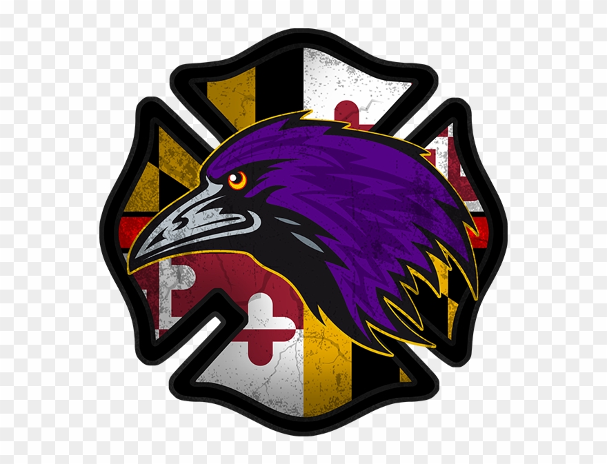 Maryland Ravens Firefighter Decal - Cruz De Malta Y Estrella De La Vida Clipart