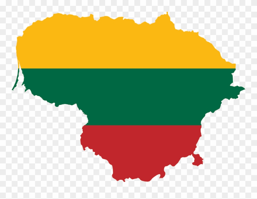 Lithuania Flag Map Clipart