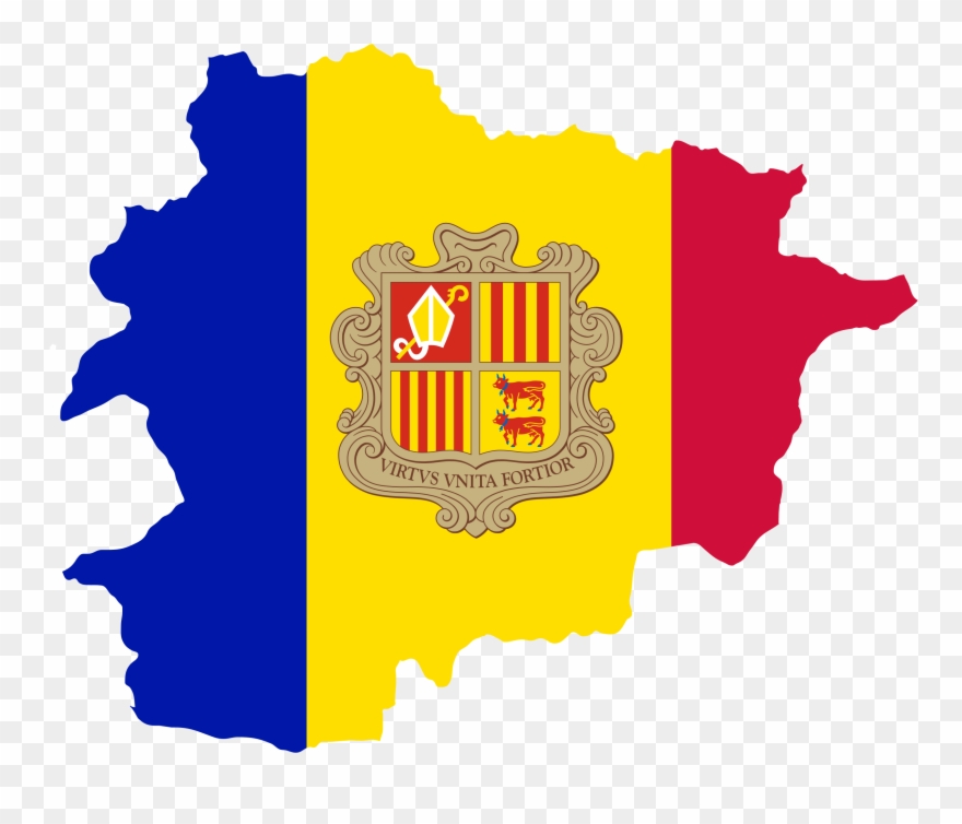 Andorra Map Clipart - Andorra Flag - Png Download