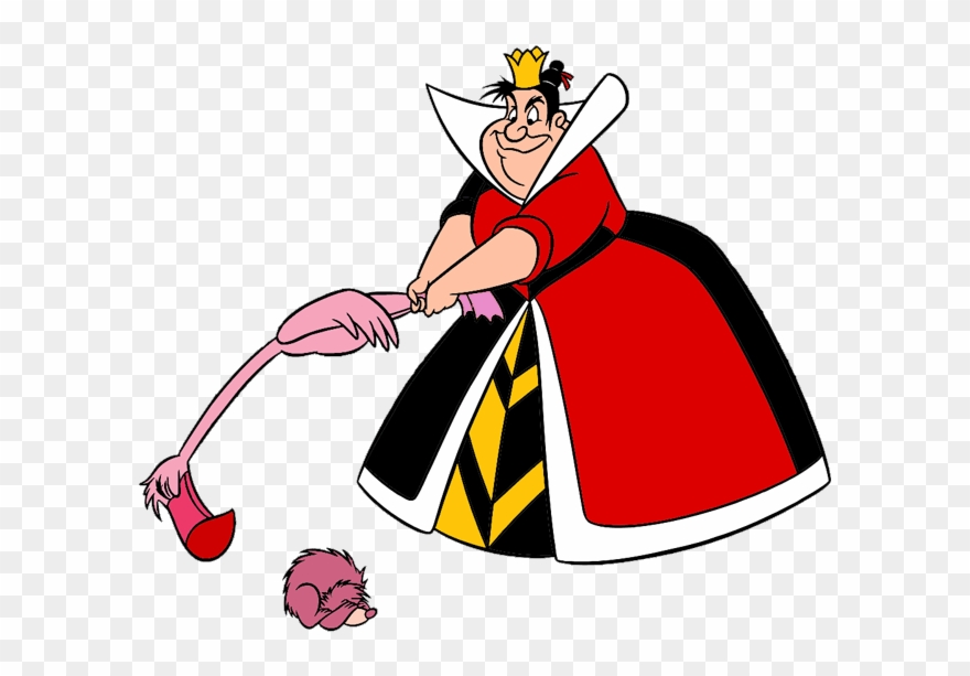 Alice In Wonderland Queen Of Hearts Flamingo Clipart