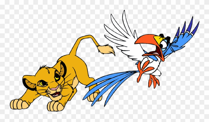 Back To The Lion King Clip Art Menu - Lion King Simba And Zazu - Png Download