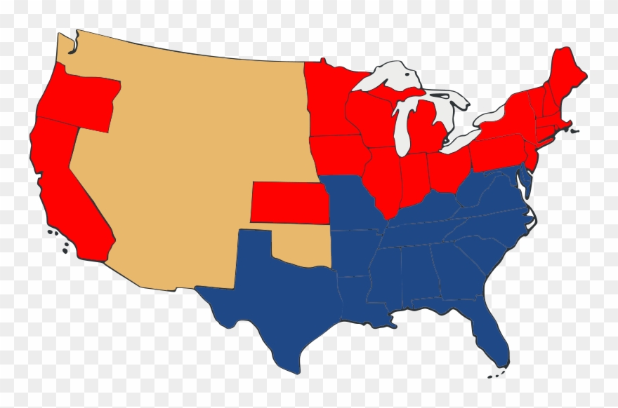 Slavery Clipart Clipart America - Civil War North And South America - Png Download