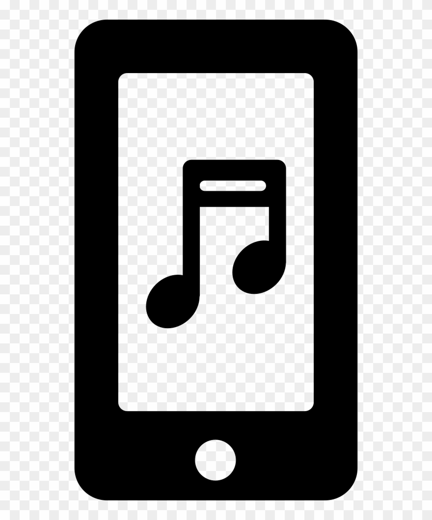 Musical Note On Phone Screen Comments - Mobile Phone Clipart
