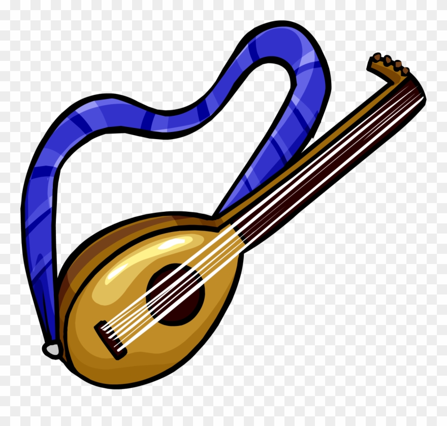 Instrument Clipart Music Club - Lute Club Penguin - Png Download