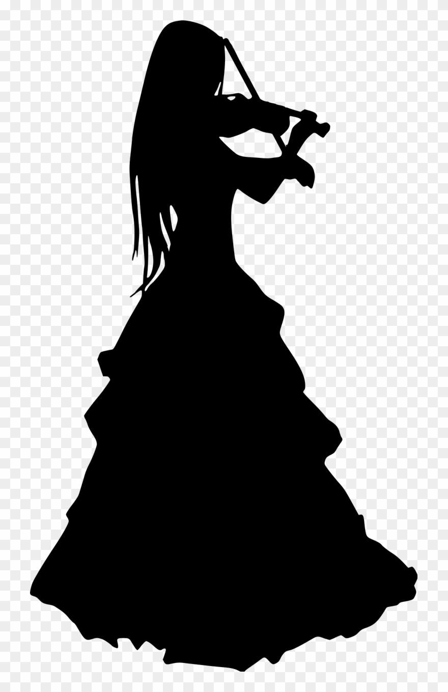 Report Abuse - Violinist Silhouette Girl Clipart