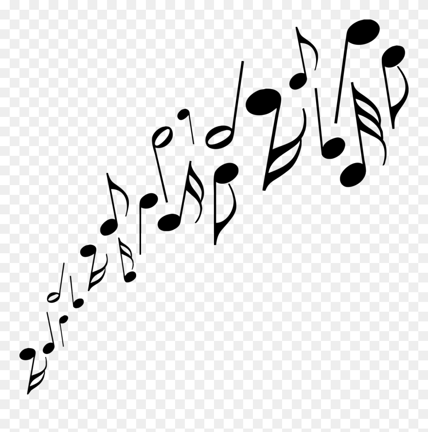 Clip Art Library Stock Clip Art Free Cliparts - Music Notes Going Up - Png Download
