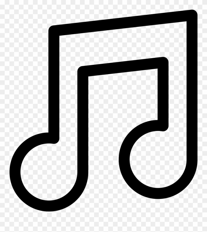 Eighth Notes Comments - Eighth Notes Outline Clipart