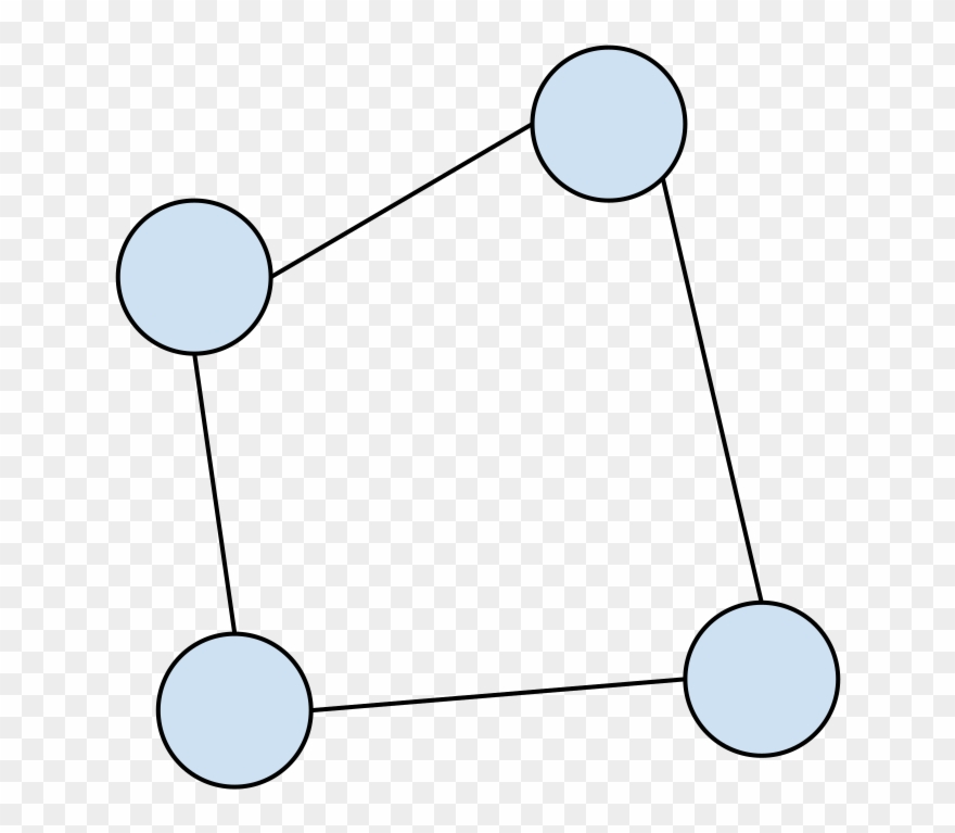 4 Node Biconnected - Biconnected Graph Clipart