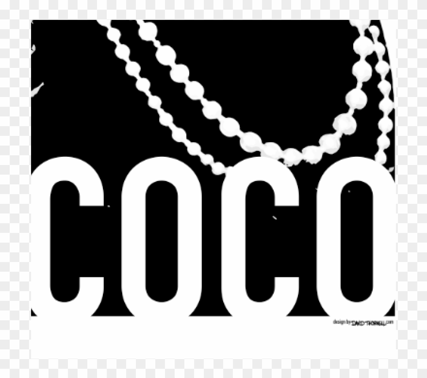Coco Pearls Poster - Chanel Art Prints Pearls Clipart