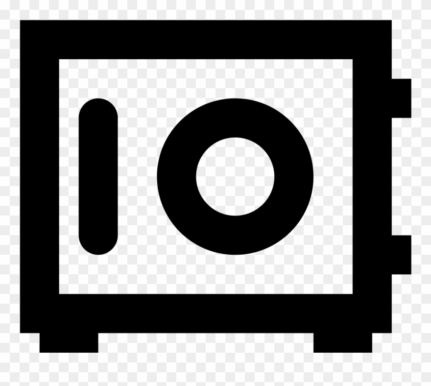 There Is A Safe Shape With A Square And A Circle In - Icon Clipart