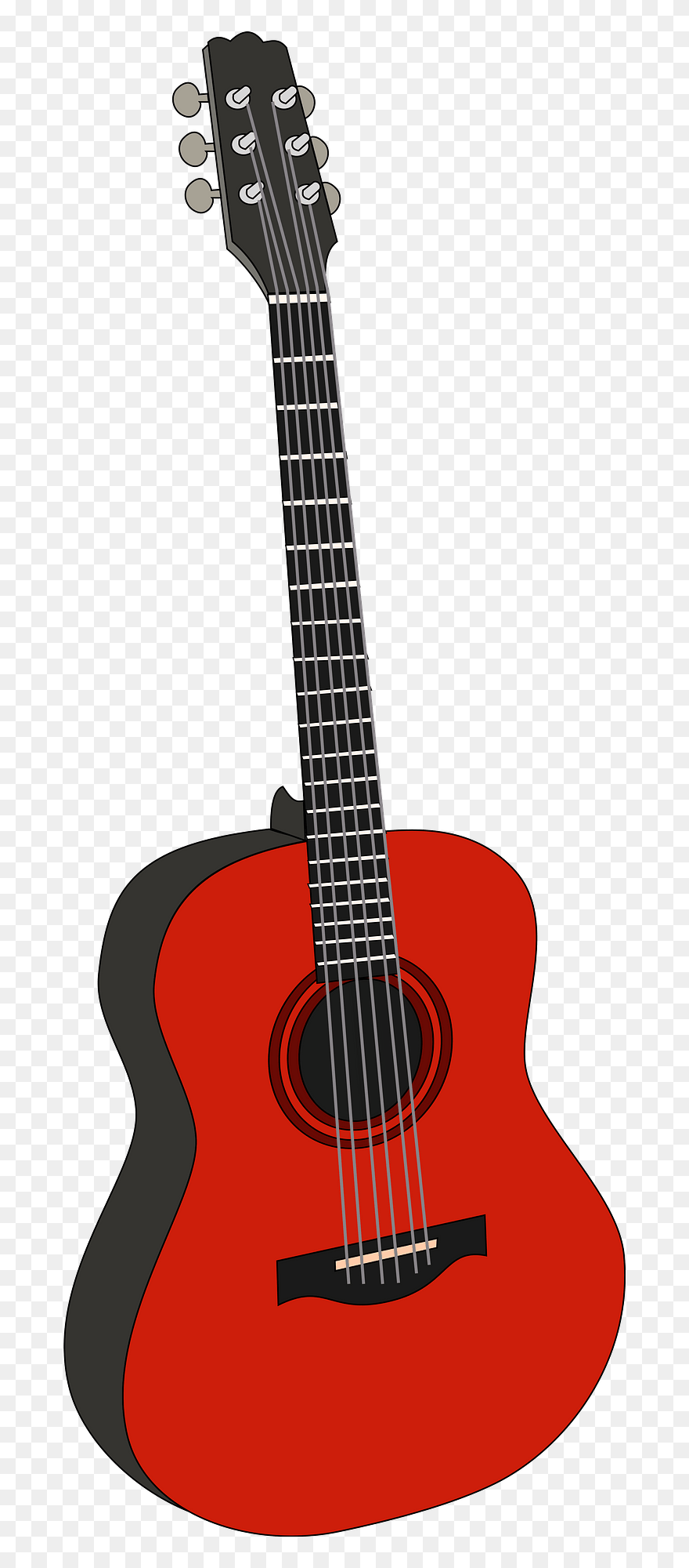 Clip Art Details - Red Guitar Clipart - Png Download