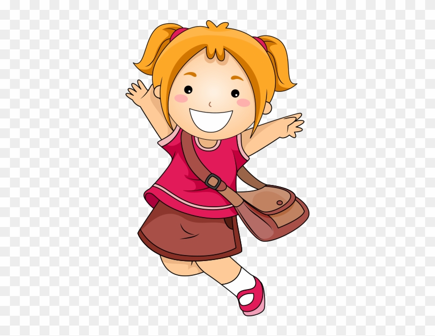 Clipart Havaya Sıçrayan Mutlu Kız Çocuğu - Scissor Skills And Tracing Skills Activity Book - Png Download