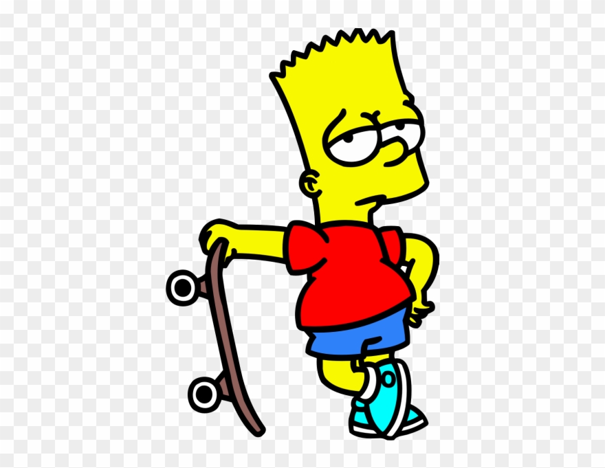 The Gallery For > Bart Simpson Skateboarding - Bart Simpson Avec Son Skate Clipart