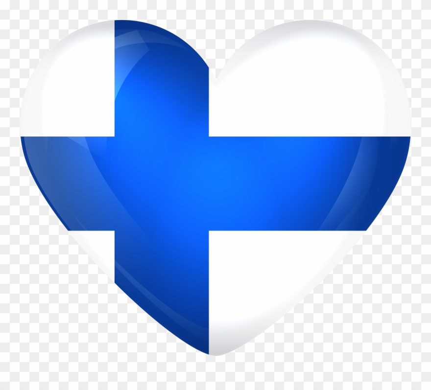 Finland Large Heart Flag Gallery Yopriceville High - Finland Heart Flag Png Clipart