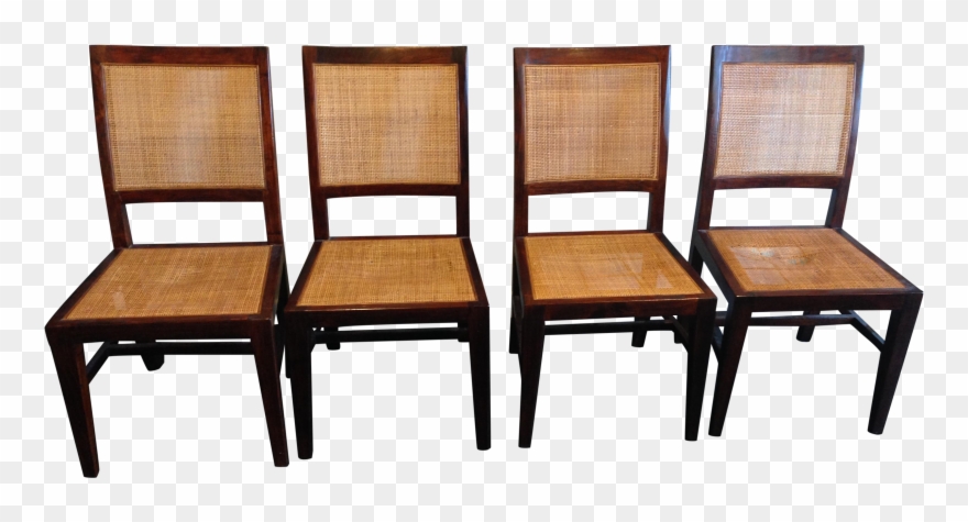 Crate & Barrel Cane Dining Chairs Clipart