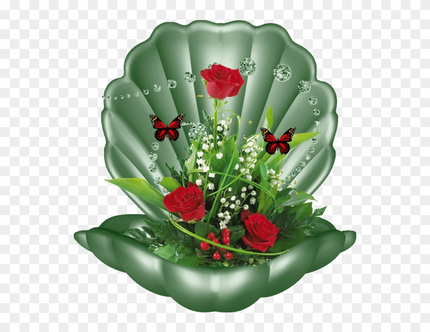 Com Femmes Papillon Fleur Gifs - Porte Bonheur Image Muguet Clipart