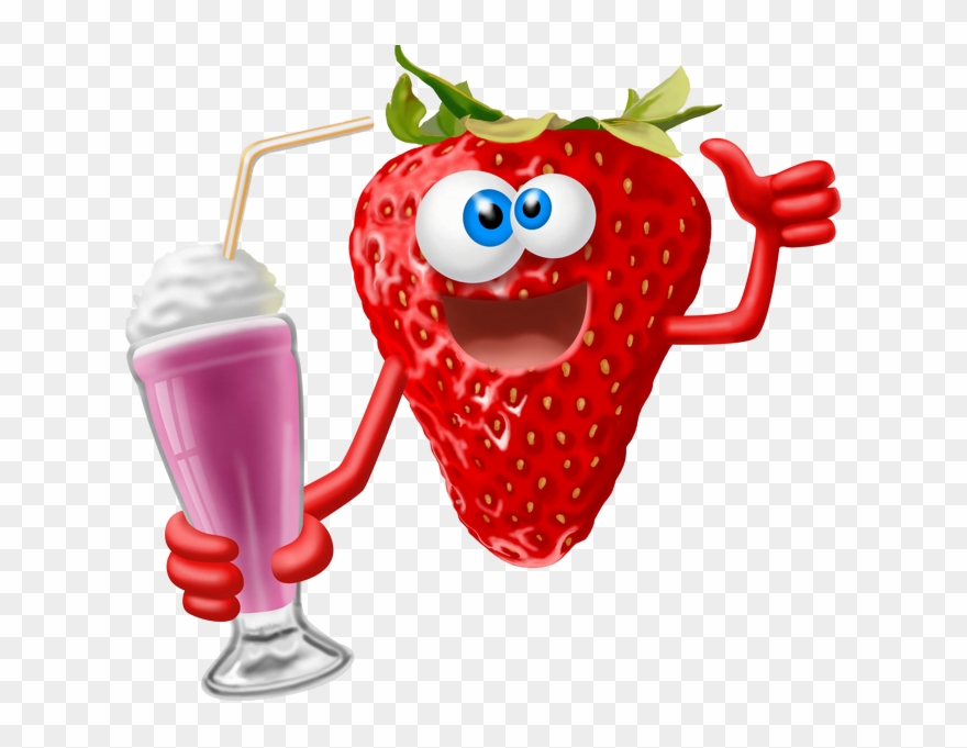 Gifs Divertidos Clipart Images, Kitchen Art, Kitchen - Strawberry Cartoon 3d Png Transparent Png