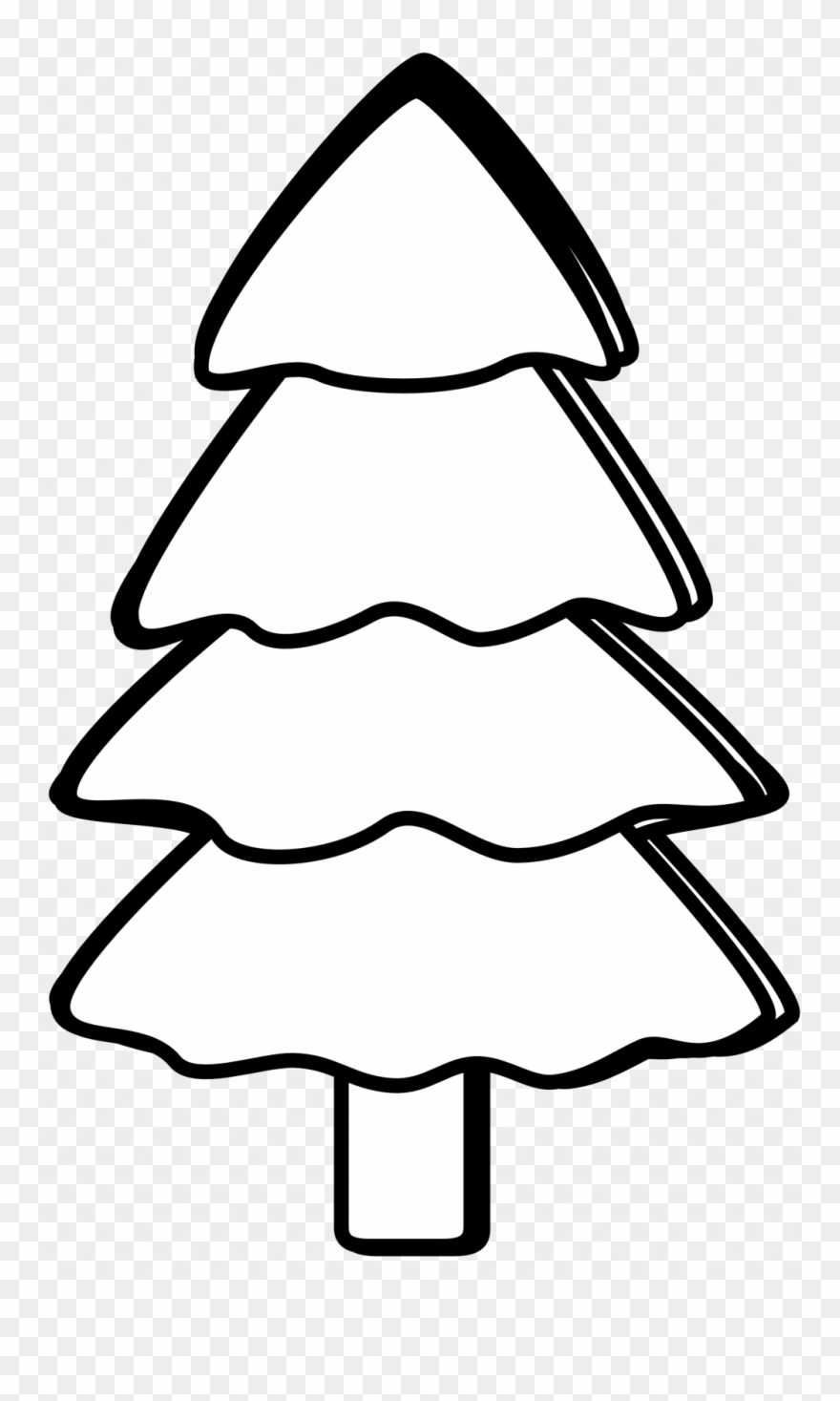 Large Size Of Christmas Tree - Christmas Tree Black And White Clipart