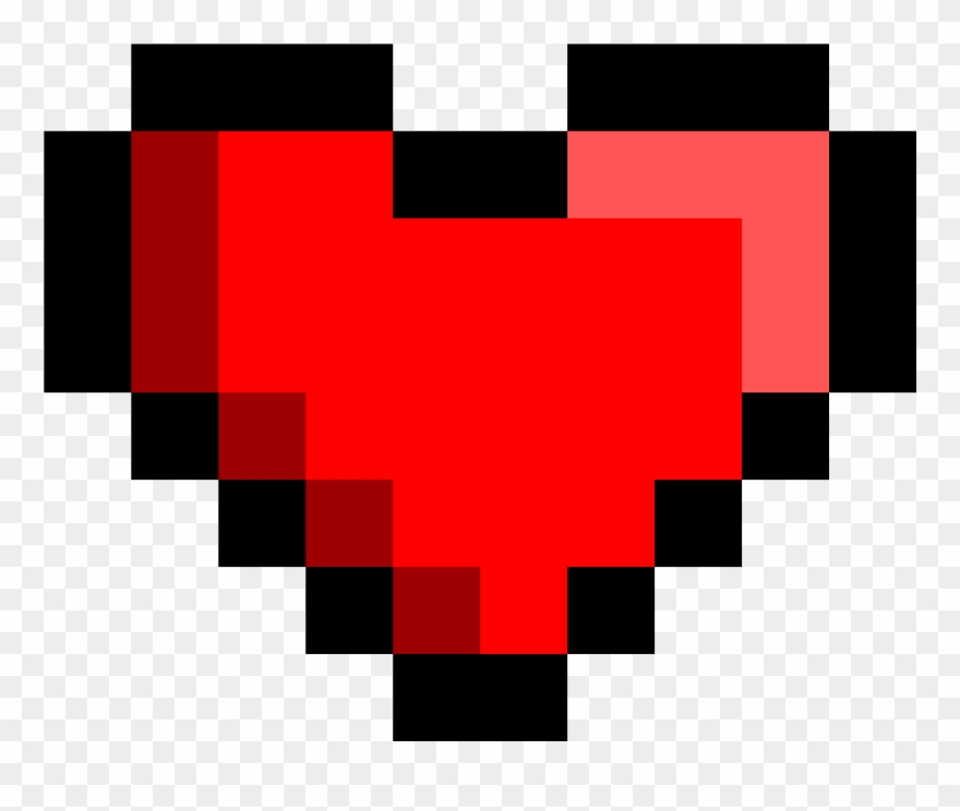8bit Heart Clip Art Library Download - Minecraft Valentines Skin - Png Download