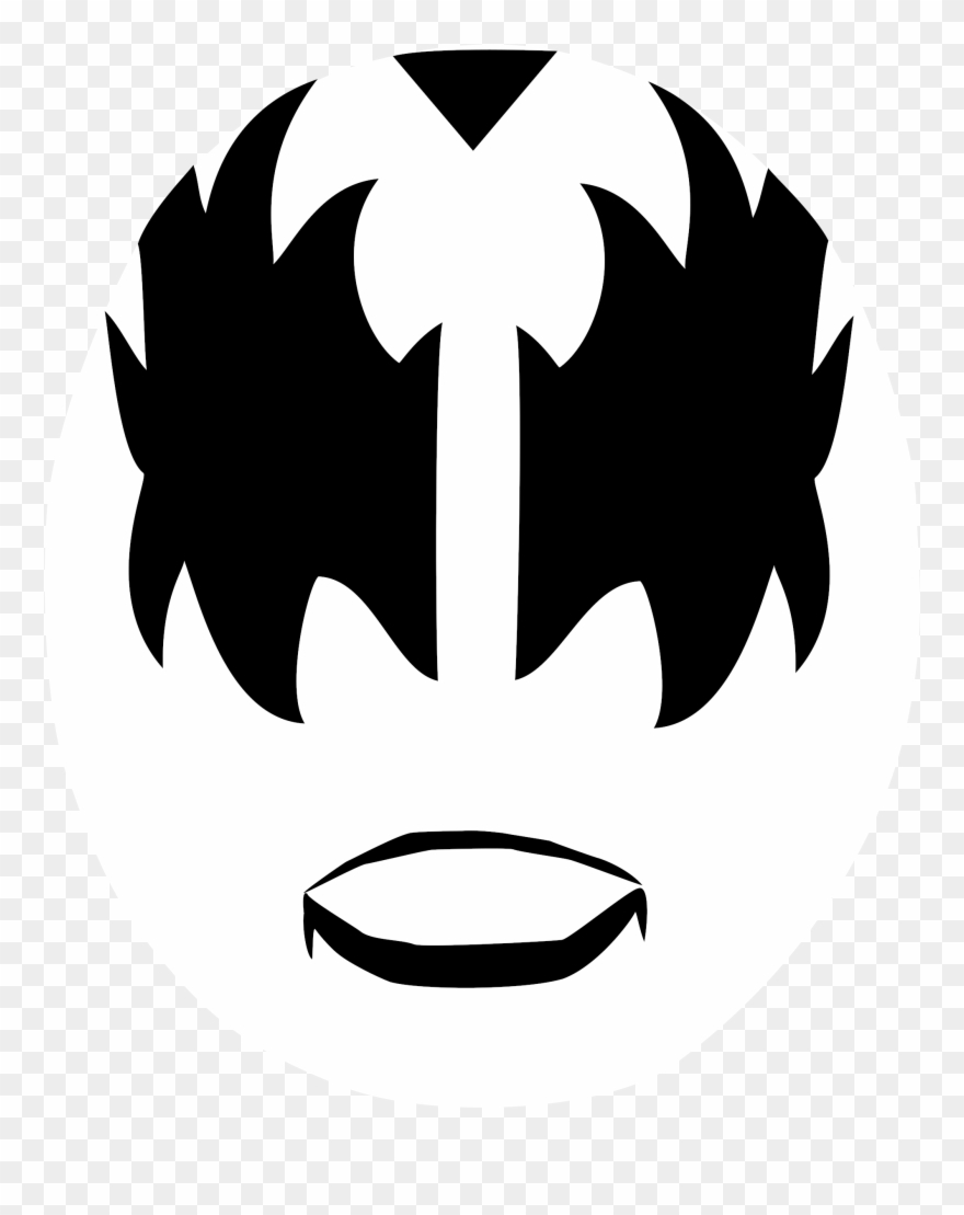 Tiger Face Stencil 21, Buy Clip Art - Gene Simmons Makeup - Png Download
