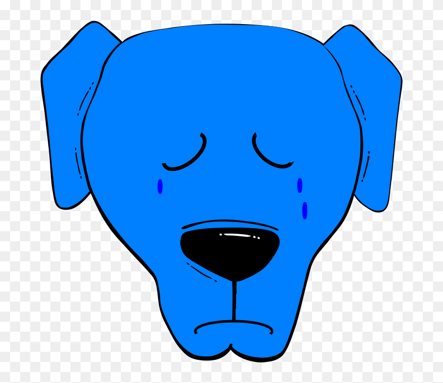 Blue Sad Svg Clip Arts 600 X 567 Px - Png Download