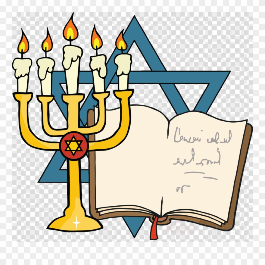 Star Of David And Menorah Clipart Clip Art-holidays - Cartoon Menorah - Png Download