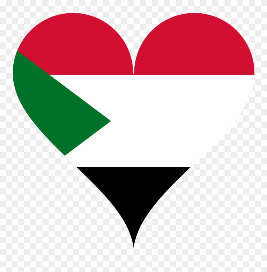Heart Love Flag - Sudan Clipart