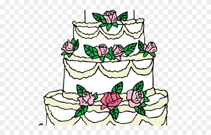 Wedding Cake Clipart Drawing - Wedding Cake Designs Clipart - Png Download