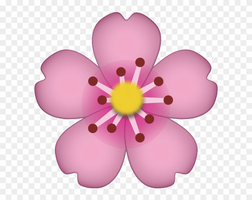 Pink Flower Emoji Png Clipart