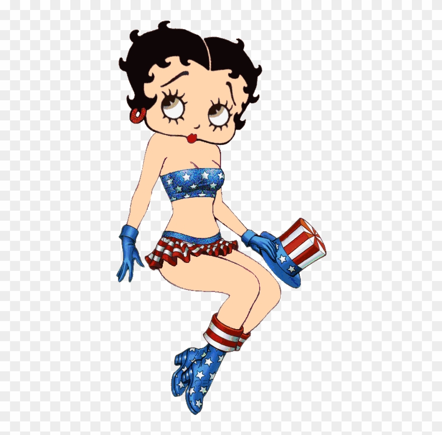 Betty Boop Of Patriotic With Glittering Glitteringshimmering - Betty Boop 2018 Calendar Clipart