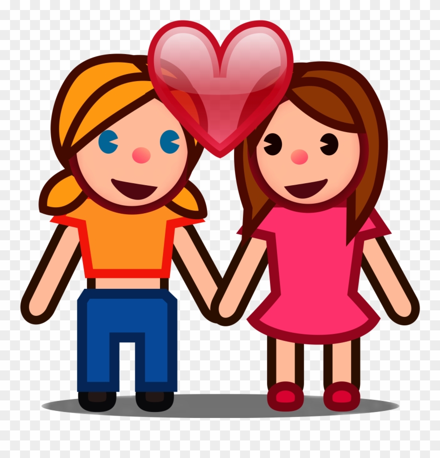 Cartoon Love Cliparts 13, Buy Clip Art - Two Women In Love Cartoon - Png Download