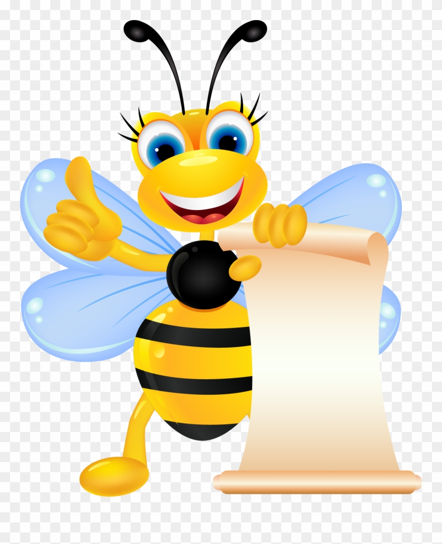 Clipart Bee Pollinator - Thumbs Up Bee Journal - Png Download