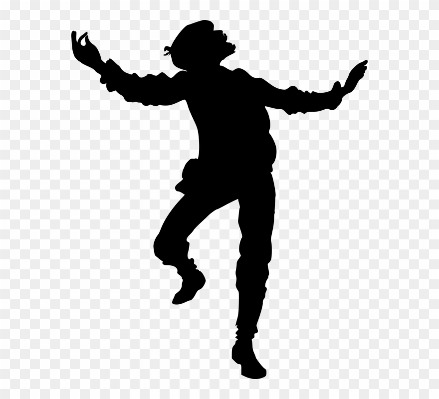 Dancer Silhouette Cliparts 28, Buy Clip Art - Dancing Man Clipart - Png Download