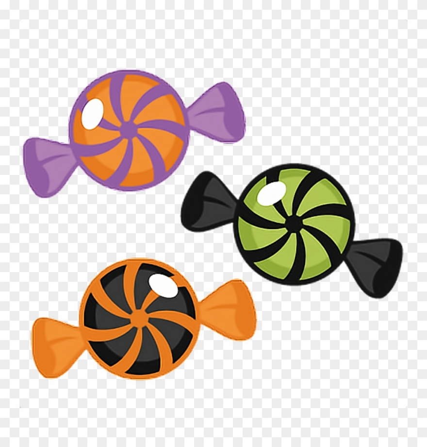 Caramelos Dulces Halloween Happyhalloween Terror - Clip Art Halloween Candy - Png Download