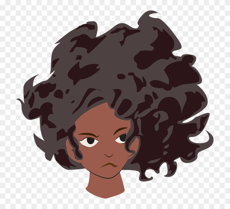 Black Woman Cartoon 9, Buy Clip Art - Black Girls Face Png Transparent Png