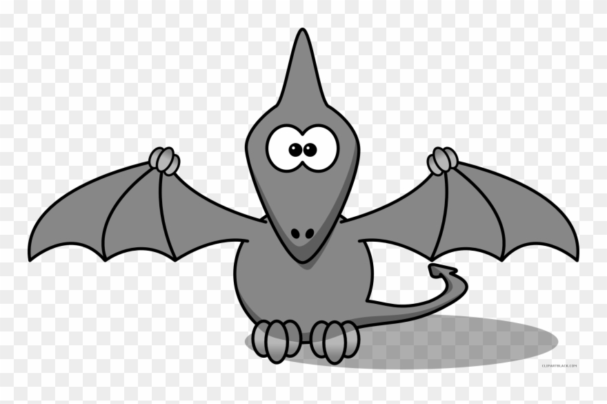 Flying Clipartblack Com Animal - Cartoon Pterodactyl - Png Download