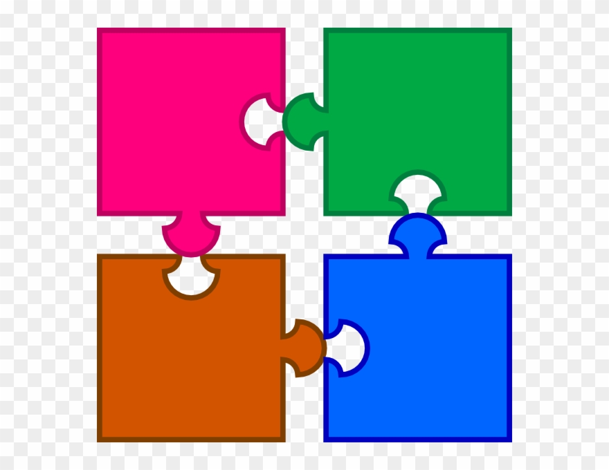 4 Piece Puzzle Clipart