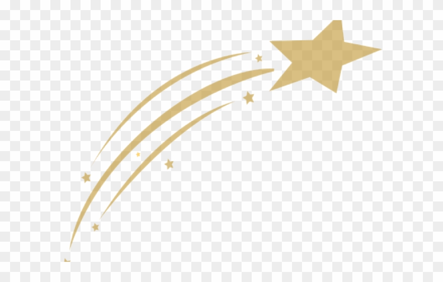Falling Stars Clipart Transparent - Clip Art Transparent Background Shooting Star - Png Download
