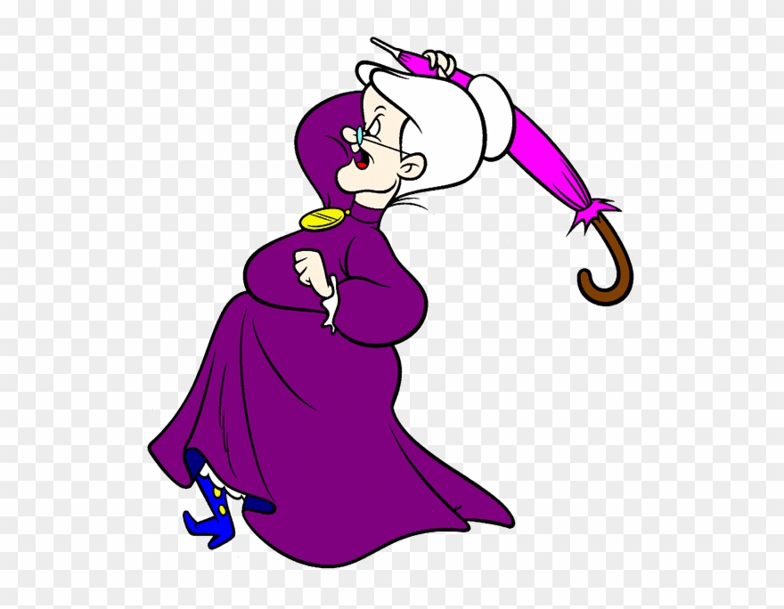 Who Do You Think She Is Running After - Granny Looney Tunes Gif Clipart
