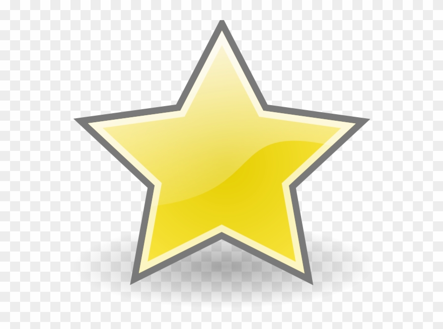 Star Gray Clip Art At Clker - Yellow Star - Png Download